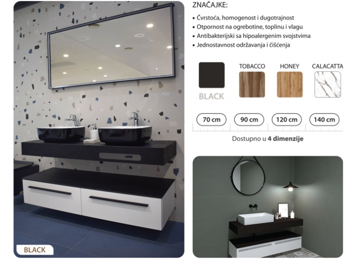 Aria Compact Black 70 cm